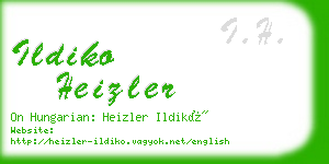 ildiko heizler business card